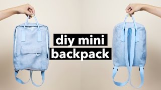 DIY Mini Backpack From Scratch Fjällräven Kånken style  WITHWENDY [upl. by Johnny]