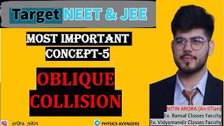 OBLIQUE COLLISION  Most Important Concepts of Physics  NEET  JEE [upl. by Ikcir]