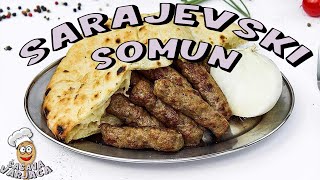 SARAJEVSKI SOMUN  LEPINJA ZA ĆEVAPE I PLJESKAVICE [upl. by Arik269]