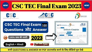 TEC Final Exam Live  CSC Exam 2024  TEC Exam Question And Answers TEC Exam New Question 2024 [upl. by Ecylahs629]