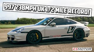 WORLDS FASTEST PORSCHE SETS NEW 238 MPH UK 12 MILE RECORD porsche esmotoruk porschelove 997 [upl. by Noonan]