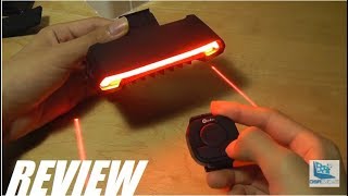 REVIEW Meilan X5 Smart Bike Light Laser  LED Turn Signals [upl. by Wiersma]