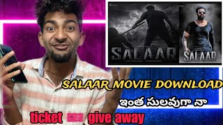 How to download salaar movie in Telugunew movie TeluguPrabhasprashanth Neelgive away [upl. by Enal]