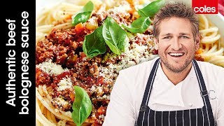 Authentic Beef Bolognese Sauce  Cook with Curtis Stone  Coles [upl. by Iseabal]