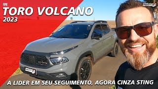 FIAT TORO VOLCANO 2023  Nova Cor Cinza Sting Mais Pacote Black Edition [upl. by Arod429]