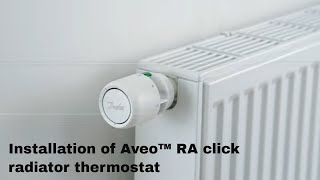 Installation of Aveo™ RA click radiator thermostat [upl. by Ahsas]