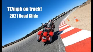 How fast can I go at Laguna Seca on my street legal Road Glide [upl. by Bigod945]