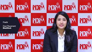 NDIM Placement  Prachi Placed at BlackRock  NDIM Best PGDM MBA in Delhi  NDIM Reviews [upl. by Angelita]