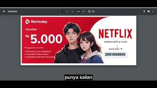 Cara Pakai Voucher Netflix Rentoday [upl. by Fitalludba426]