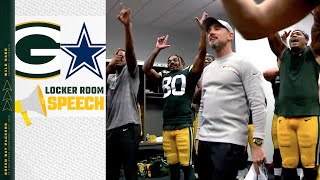 THATS MY QUARTERBACK  Packers celebrate win over Cowboys [upl. by Esertak]