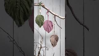 Feuilles en macramé  Tutorial [upl. by Gnel]