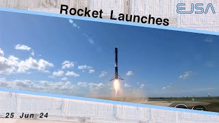 SpaceX Falcon Heavy GOESU Launch  25th Jun 2024 [upl. by Burty]