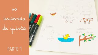 Como desenhar os animais da quinta  Parte I [upl. by Adanama]