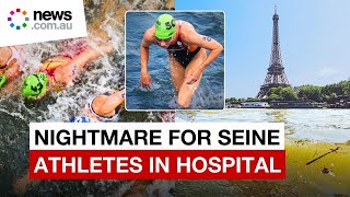 Paris’ worst fears as Olympic athlete hospitilised after swimming in the river Seine [upl. by Kenn]