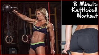 8 Minute Kettlebell Workout  Kettlebell Workouts  Sarah Grace Fitness [upl. by Rodman]