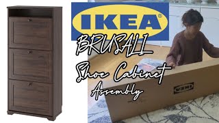 IKEA BRUSALI Shoe Cabinet Assembly [upl. by Neelik813]