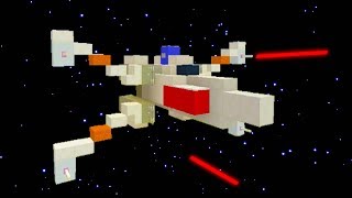 Minecraft Tutorial How To Make A XWing Star Wars The Last Jedi [upl. by Enerual]