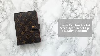 Louis Vuitton Pocket SizeSmall Ring Agenda Planner SetUp amp Flip Through  Ft Cloth amp Paper [upl. by Ardeahp]