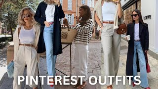 RECREATING SPRING PINTEREST OUTFITS 2024  Casual Outfit Ideas [upl. by Miriam]