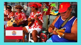 TAHITI singing and playing the Ukulele in PAPEETE [upl. by Roddie315]