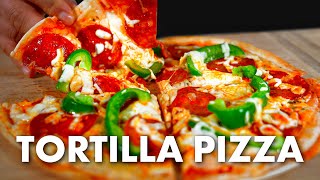 Simple Tortilla Pizza Recipe for Beginners How to make a Pizza with a Tortilla [upl. by Zillah]