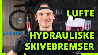 Lufte hydrauliske skivebremser fra Shimano  Slik gjør du det [upl. by Idnil315]