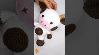 Big Cow 🐮 Amigurumi Crochet Doll crochet crochetdoll amigurumi handmade diy doll [upl. by Oiragelo850]