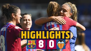 GOALS AND MORE GOALS 💥  HIGHLIGHTS  BARÇA 8  0 VALENCIA [upl. by Parhe434]