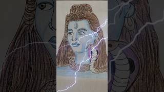 Mahadev Pencil drawing artist drawing art sketch trending ytshorts [upl. by Llenyar556]