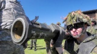 US Polish and Canadian Paratroopers Train Together on AT4 Rocket [upl. by Hu]