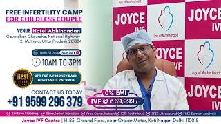 Embryologist Bachan Singh Announces Joyce IVF Centre Camp in Mathura on 11th August 2024 [upl. by Trudey]