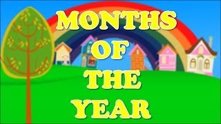 Months Of The Year Song Nursery Rhyme [upl. by Kimball]