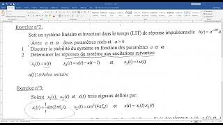 Concours de Doctorat épreuve quot Identification et traitement du signal quot université de Batna [upl. by Tiphani]