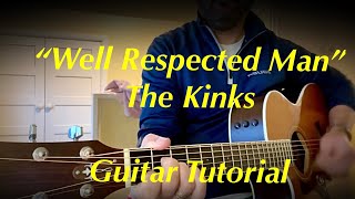 “Well Respected Man” The Kinks Guitar Tutorial [upl. by Ylas]