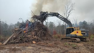 Starting The Siphon And Burning The Brush From Pond Dam [upl. by Aicilif142]