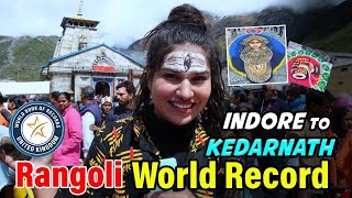 7TH WORLD RECORD COMPLETED 🔥 INDORE TO KEDARNATH RANGOLI BY ARTIST SHIKHA SHARMA [upl. by Melly]