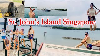 Exploring St Johns Island SingaporeIsland hopping Beach and nature lover kadin ba [upl. by Miles]