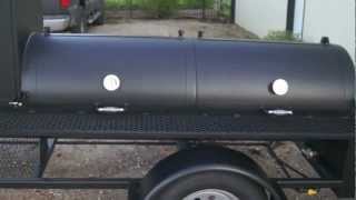 24x72 Trailer BBQ Pit amp Smoker by Lone Star Grillz [upl. by Noryt]