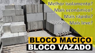 Bloco maciço ou bloco vazado de concreto celular [upl. by Yenffad]