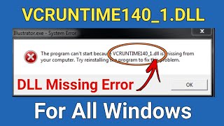 How To Fix Vcruntime1401dll Was Not Found  Vcruntime1401dll Is Missing  Vcruntime1401dll [upl. by Atirrehs]