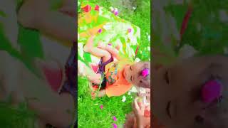 cuteness cute 🥰 baby sat on the beautiful flowers 🌺🌹 [upl. by Noivaz]