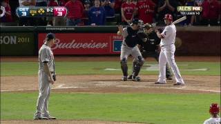 HD Oct 10 2011 ALCS Nelson Cruz walk off grand slam Texas Rangers vs Detroit Tigers [upl. by Imre452]