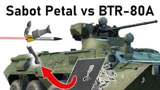 HOW DANGEROUS ARE DISCARDING SABOTS  Sabot Petal vs BTR80A  Armour Penetration Simulation [upl. by Kath]