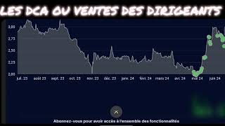 LES DCA OU VENTES DES DIRIGEANTS  PIERRE amp VAC LVMH AMOEBA HAULOTTE CLARIANE CEGEDIM [upl. by Nyleve829]