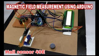 Arduino based magnetic field strength measurement  gauss meter Arduino  hall sensor interfacing [upl. by Dorian]