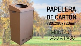 PAPELERA DE CARTÓN 380X280X720MM [upl. by Clarine319]