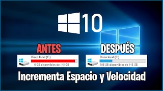 COMO LIMPIAR EL DISCO C EN WINDOWS 10 haz más rápida tu PC [upl. by Frame]