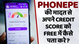 How to Know Your Credit Score With Phonepe For Free in 2024  हिंदी [upl. by Purdum905]