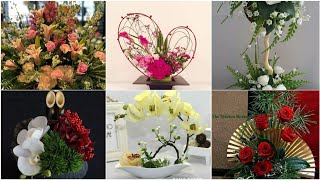 Ikebana Decoration Ideas Latest Fresh Flowers Home Decor 2024 [upl. by Sitra]