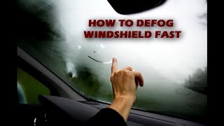 How to Defog Windshield or Windows Fast [upl. by Llerrac704]